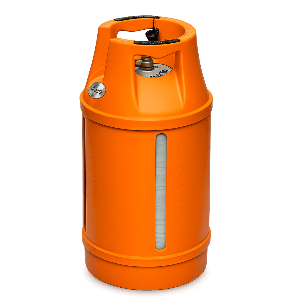 WAA Technologies 10kg Composite LPG Cylinder Orange
